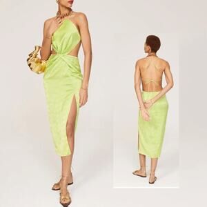 Ronny Kobo Collective Satin Cutout Dress (Size 8)